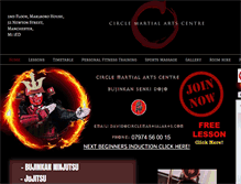 Tablet Screenshot of circlemartialarts.com